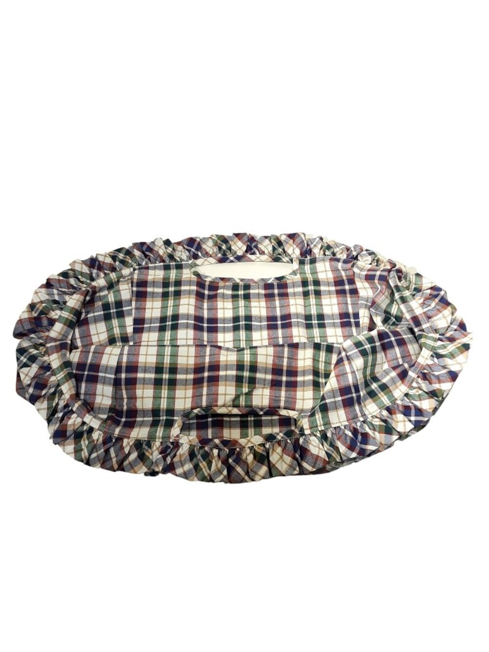 Longaberger Work Around Basket Liner #2049528 Woven Traditions Plaid Cotton New!